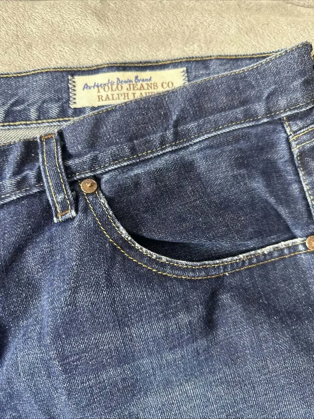 Polo Jeans Co Ralph Lauren Ashmore Original Mens Jeans 38x34 Straight Leg